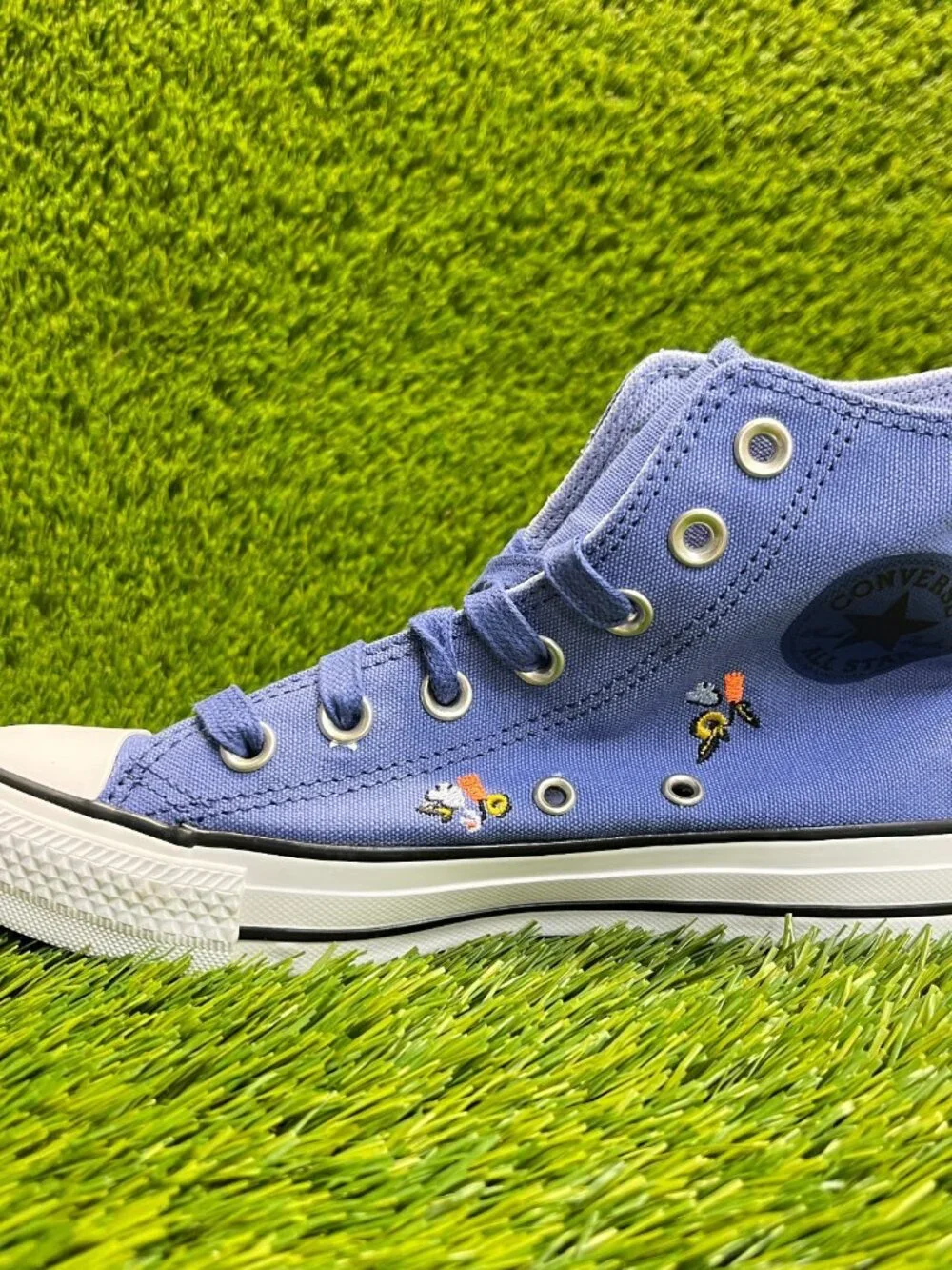 Converse Chuck Taylor All Star Womens Size 5.5 Blue White Athletic Shoes Sneaker - Picture 2 of 10